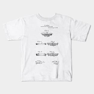 Gas Trap Cover for Wash Basins Vintage Patent Hand Drawing Kids T-Shirt